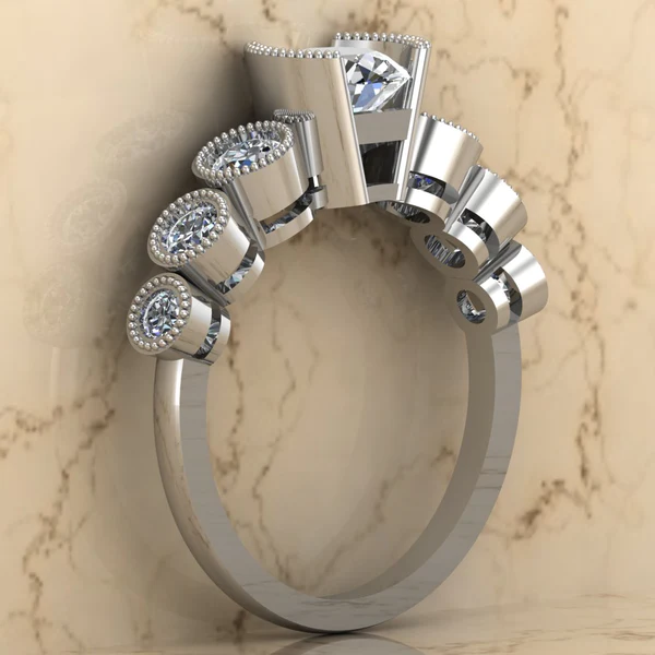 Round Moissanite Solitaire Diamond Vintage Engagement Ring, Moissanite Wedding Ring, Silver Moissanite Diamond Women Ring, Proposal Gold Ring For Her