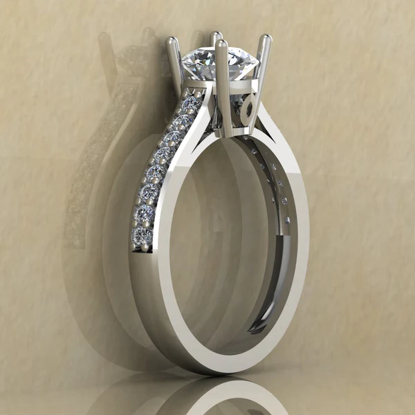 Round Cut Moissanite Solitaire Diamond Vintage Engagement Ring, Moissanite Wedding Ring, Silver Moissanite Diamond Women Ring, Proposal Gold Ring For Her