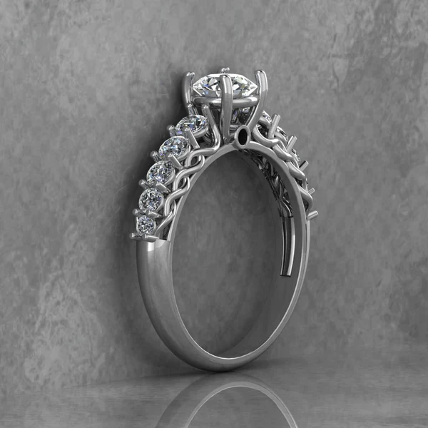 03_ab6d184a-40f6-4b52-a7cf-3337a3fc3626_600x600 Round Moissanite Solitaire Diamond Vintage Engagement Ring, Moissanite Wedding Ring, Silver Moissanite Diamond Women Ring, Proposal Gold Ring For Her