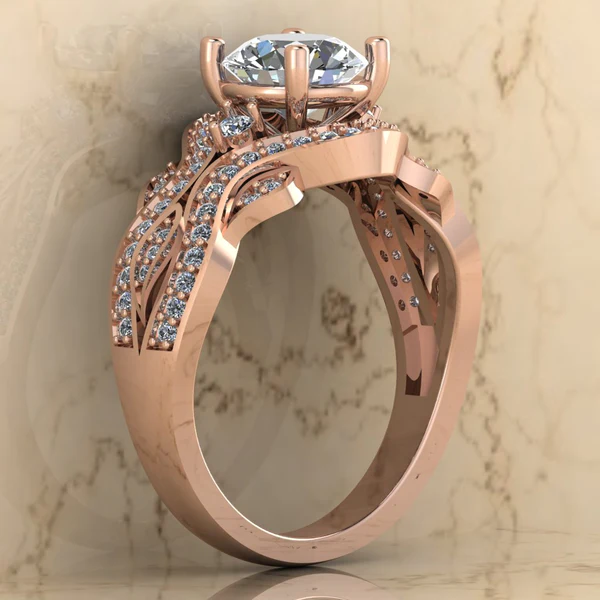 Round Cut Moissanite Solitaire Diamond Vintage Engagement Ring, Moissanite Wedding Ring, Silver Moissanite Diamond Women Ring, Proposal Gold Ring For Her