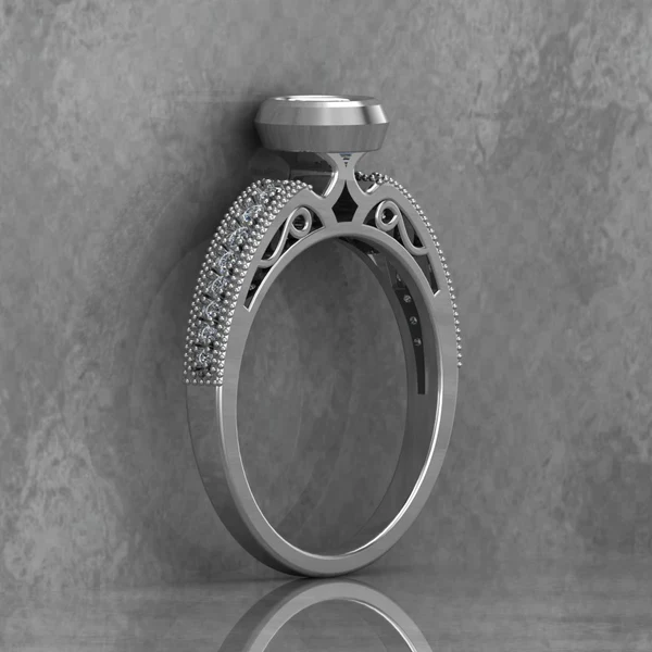 Round Moissanite Solitaire Diamond Vintage Engagement Ring, Moissanite Wedding Ring, Silver Moissanite Diamond Women Ring, Proposal Gold Ring For Her