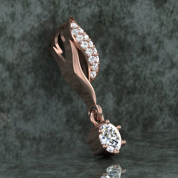 Round Diamond Sterling Silver Solitaire Women Pendant, Moissanite Diamond Pendant, Moissanite Women Pendant, Anniversary Gift Pendant, Engagement Gift Women Pendant