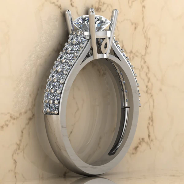 Round Moissanite Solitaire Diamond Vintage Engagement Ring, Moissanite Wedding Ring, Silver Moissanite Diamond Women Ring, Proposal Gold Ring For Her