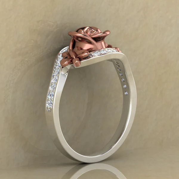 03_d370418f-4314-4a4c-948b-4fecc18c972d_600x600 Round Moissanite Diamond Rose Shape Engagement Ring, Moissanite Diamond Engagement Ring, Sterling Silver Wedding Ring For Bridal, Solid Gold Anniversary Ring Gift For Her