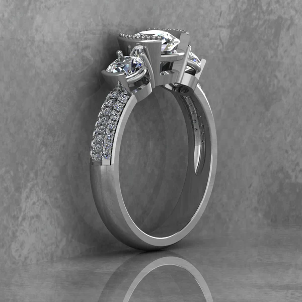 Round Moissanite Solitaire Diamond Vintage Engagement Ring, Moissanite Wedding Ring, Silver Moissanite Diamond Women Ring, Proposal Gold Ring For Her