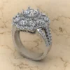 04_128adad6-9682-47ee-ae92-f38ce0d63181_600x600 Round Moissanite Halo Diamond Vintage Engagement Ring, Moissanite Wedding Ring, Silver Moissanite Diamond Women Ring, Proposal Gold Ring For Her