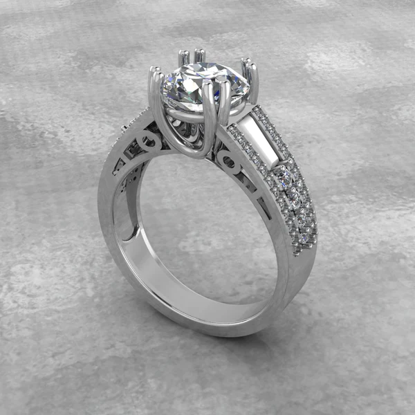 04_2417254f-eea7-4362-8c3f-f3de752e2c62_600x600 Round Moissanite Solitaire Diamond Vintage Engagement Ring, Moissanite Wedding Ring, Silver Moissanite Diamond Women Ring, Proposal Gold Ring For Her