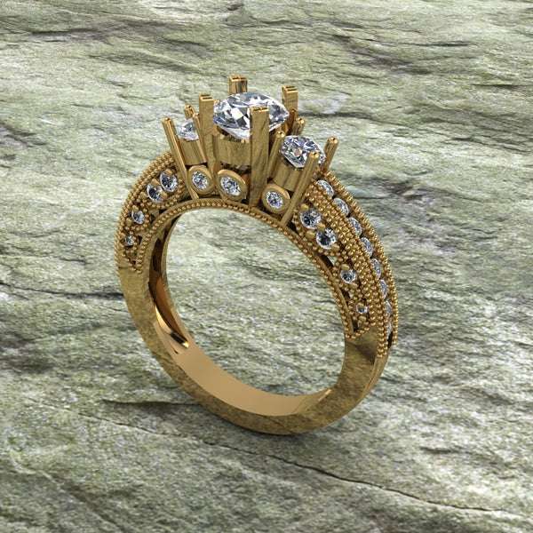 04_26d52a23-c0eb-4512-943f-c382ccb37fde_600x600 Round Cut Moissanite Solitaire 3 Stone Diamond Vintage Engagement Ring, Moissanite Wedding Ring, Silver Moissanite Diamond Women Ring, Proposal Gold Ring For Her