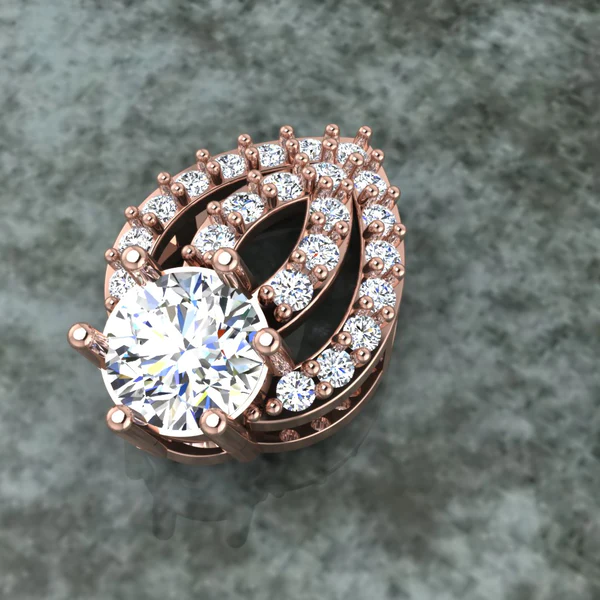 Round Diamond Sterling Silver Solitaire Women Pendant, Moissanite Diamond Pendant, Moissanite Women Pendant, Anniversary Gift Pendant, Engagement Gift Women Pendant