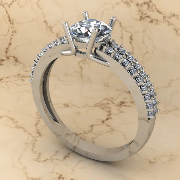 Round Moissanite Solitaire Diamond Vintage Engagement Ring, Moissanite Wedding Ring, Silver Moissanite Diamond Women Ring, Proposal Gold Ring For Her