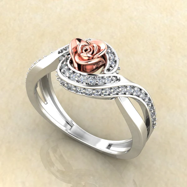 04_7dcd4a68-e848-4723-922b-86dd3849141b_600x600 Round Moissanite Diamond Rose Shape Engagement Ring, Moissanite Diamond Engagement Ring, Sterling Silver Wedding Ring For Bridal, Solid Gold Anniversary Ring Gift For Her