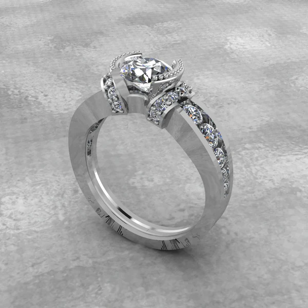 Round Moissanite Solitaire Diamond Vintage Engagement Ring, Moissanite Wedding Ring, Silver Moissanite Diamond Women Ring, Proposal Gold Ring For Her