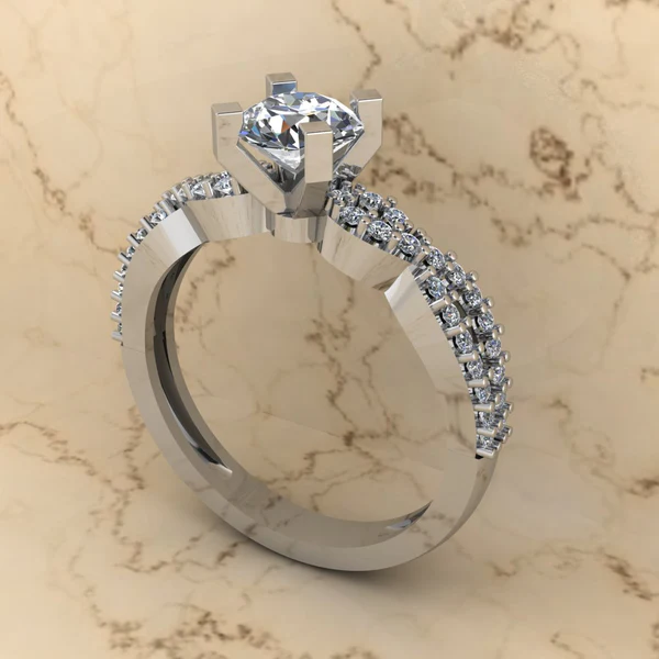 Round Moissanite Solitaire Diamond Vintage Engagement Ring, Moissanite Wedding Ring, Silver Moissanite Diamond Women Ring, Proposal Gold Ring For Her