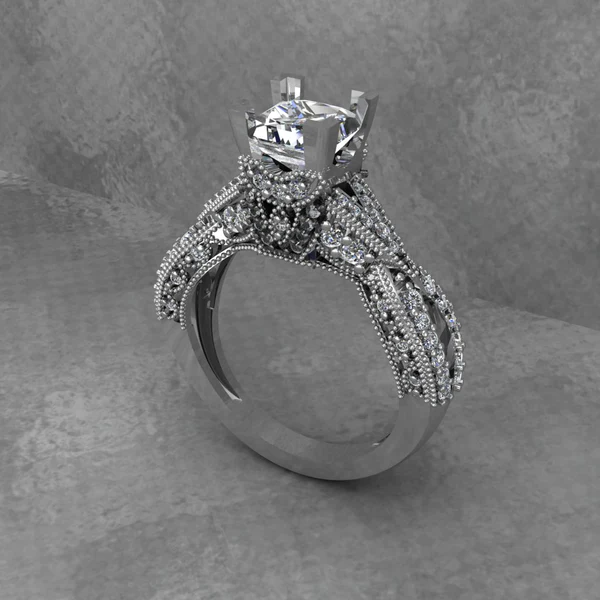 Princess Cut Moissanite Solitaire Diamond Vintage Engagement Ring, Moissanite Wedding Ring, Silver Moissanite Diamond Women Ring, Proposal Gold Ring For Her