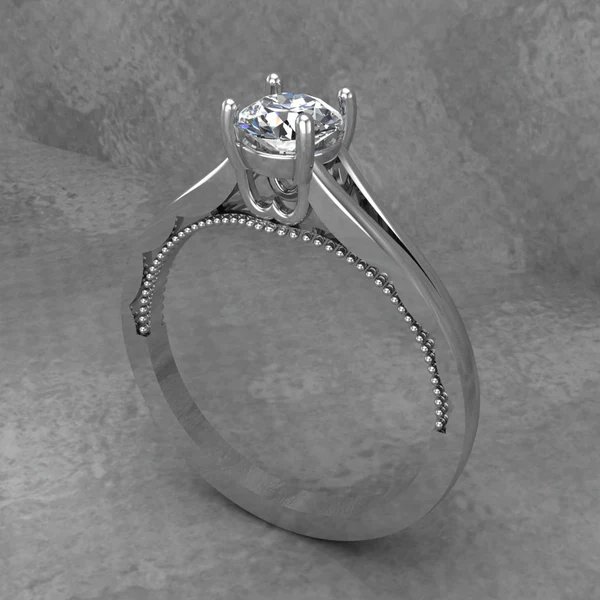 Round Cut Moissanite Solitaire Diamond Vintage Engagement Ring, Moissanite Wedding Ring, Silver Moissanite Diamond Women Ring, Proposal Gold Ring For Her