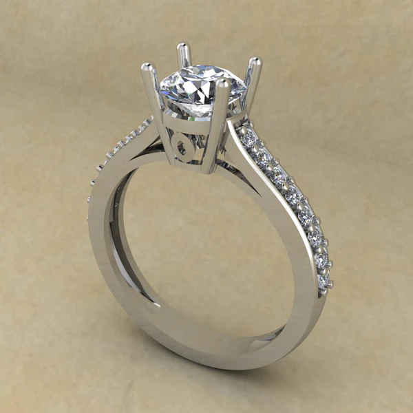 Round Cut Moissanite Solitaire Diamond Vintage Engagement Ring, Moissanite Wedding Ring, Silver Moissanite Diamond Women Ring, Proposal Gold Ring For Her