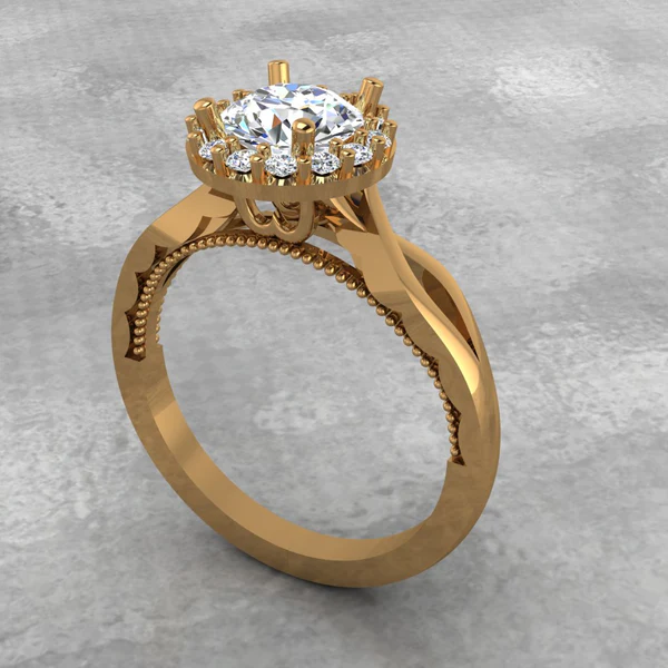 Round Moissanite Solitaire Diamond Vintage Engagement Ring, Moissanite Wedding Ring, Silver Moissanite Diamond Women Ring, Proposal Gold Ring For Her