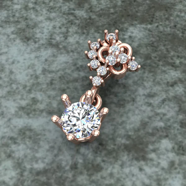 Round Diamond Sterling Silver Solitaire Women Pendant, Moissanite Diamond Pendant, Moissanite Women Pendant, Anniversary Gift Pendant, Engagement Gift Women Pendant