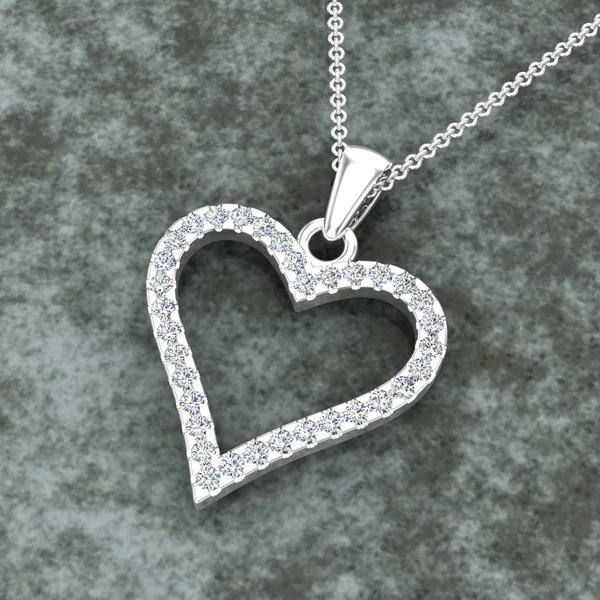 Round Diamond Sterling Silver Solitaire Women Pendant, Moissanite Diamond Pendant, Moissanite Women Pendant, Anniversary Gift Pendant, Engagement Gift Women Pendant