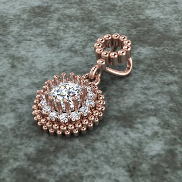 Round Diamond Sterling Silver Solitaire Women Pendant, Moissanite Diamond Pendant, Moissanite Women Pendant, Anniversary Gift Pendant, Engagement Gift Women Pendant