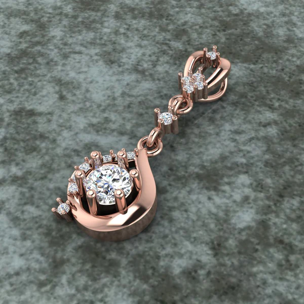 Round Diamond Sterling Silver Solitaire Women Pendant, Moissanite Diamond Pendant, Moissanite Women Pendant, Anniversary Gift Pendant, Engagement Gift Women Pendant