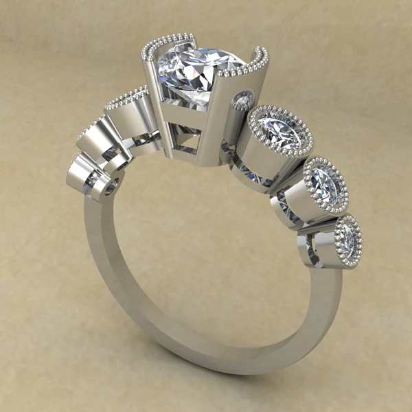 Round Cut Moissanite Solitaire Diamond Vintage Engagement Ring, Moissanite Wedding Ring, Silver Moissanite Diamond Women Ring, Proposal Gold Ring For Her