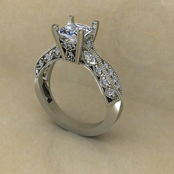 Princess Cut Moissanite Solitaire Diamond Vintage Engagement Ring, Moissanite Wedding Ring, Silver Moissanite Diamond Women Ring, Proposal Gold Ring For Her