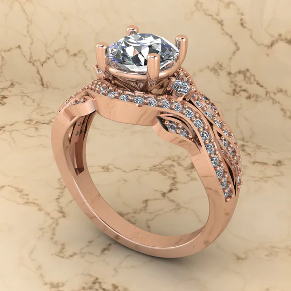 Round Cut Moissanite Solitaire Diamond Vintage Engagement Ring, Moissanite Wedding Ring, Silver Moissanite Diamond Women Ring, Proposal Gold Ring For Her