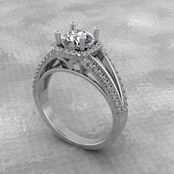 Round Moissanite Halo Diamond Vintage Engagement Ring, Moissanite Wedding Ring, Silver Moissanite Diamond Women Ring, Proposal Gold Ring For Her