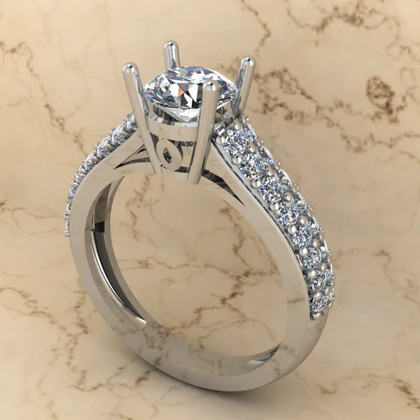 Round Moissanite Solitaire Diamond Vintage Engagement Ring, Moissanite Wedding Ring, Silver Moissanite Diamond Women Ring, Proposal Gold Ring For Her