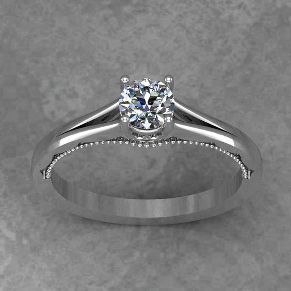 Round Cut Moissanite Solitaire Diamond Vintage Engagement Ring, Moissanite Wedding Ring, Silver Moissanite Diamond Women Ring, Proposal Gold Ring For Her