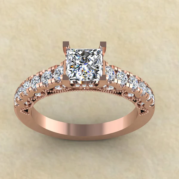 05_112e2104-ea98-4b0d-94a8-7e286dea6a58_600x600 Princess Cut Moissanite Solitaire Diamond Vintage Engagement Ring, Moissanite Wedding Ring, Silver Moissanite Diamond Women Ring, Proposal Gold Ring For Her