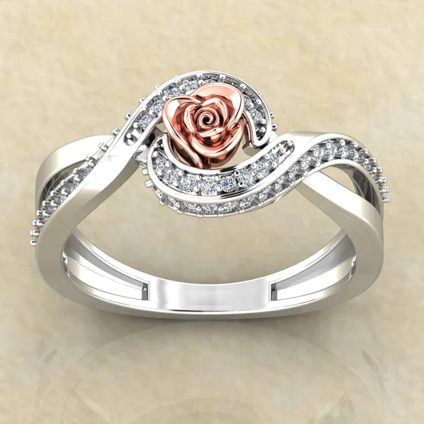 05_26d2d9cd-d490-4a78-8ecf-f807b52bc912_600x600 Round Moissanite Diamond Rose Shape Engagement Ring, Moissanite Diamond Engagement Ring, Sterling Silver Wedding Ring For Bridal, Solid Gold Anniversary Ring Gift For Her