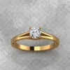 Round Moissanite Solitaire Diamond Vintage Engagement Ring, Moissanite Wedding Ring, Silver Moissanite Diamond Women Ring, Proposal Gold Ring For Her