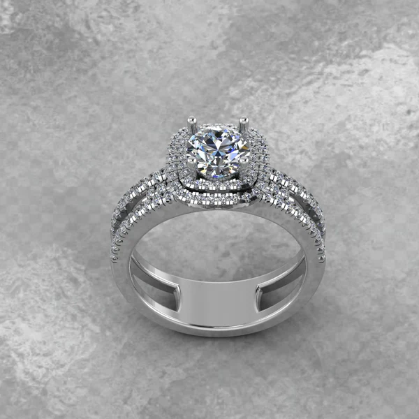 Round Moissanite Halo Diamond Vintage Engagement Ring, Moissanite Wedding Ring, Silver Moissanite Diamond Women Ring, Proposal Gold Ring For Her