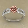 05_336a0238-41d9-4904-9b64-3c43ed2801fc_600x600 Round Moissanite Diamond Rose Shape Engagement Ring, Moissanite Diamond Engagement Ring, Sterling Silver Wedding Ring For Bridal, Solid Gold Anniversary Ring Gift For Her