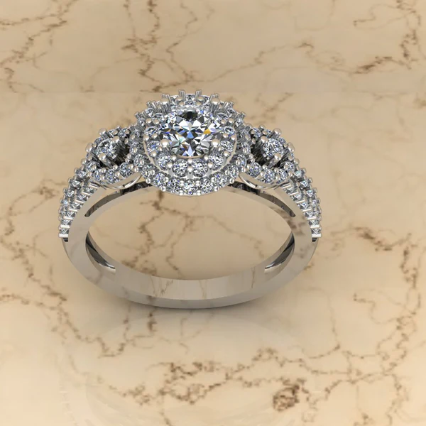 05_6212f02b-bd69-4825-b270-bc8dcbd06475_600x600 Round Moissanite Double Halo Diamond Vintage Engagement Ring, Moissanite Wedding Ring, Silver Moissanite Diamond Women Ring, Proposal Gold Ring For Her