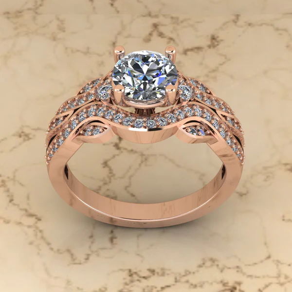 Round Cut Moissanite Solitaire Diamond Vintage Engagement Ring, Moissanite Wedding Ring, Silver Moissanite Diamond Women Ring, Proposal Gold Ring For Her