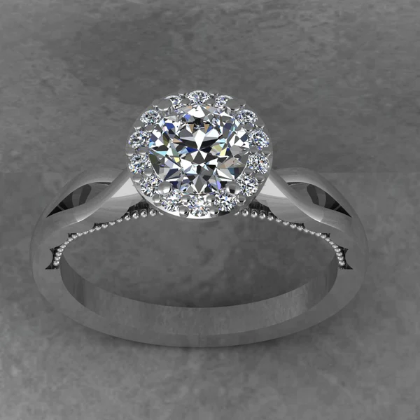 Round Cut Moissanite Solitaire Diamond Vintage Engagement Ring, Moissanite Wedding Ring, Silver Moissanite Diamond Women Ring, Proposal Gold Ring For Her