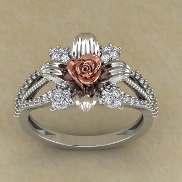 05_9ff20eac-52e7-44be-bf9e-73ac8a2eda3d_600x600 Round Moissanite Diamond Rose Shape Engagement Ring, Moissanite Diamond Engagement Ring, Sterling Silver Wedding Ring For Bridal, Solid Gold Anniversary Ring Gift For Her