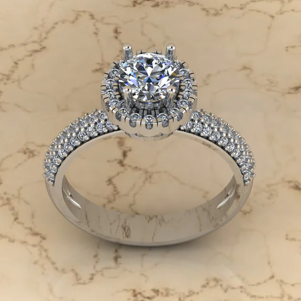 Round Moissanite Halo Diamond Vintage Engagement Ring, Moissanite Wedding Ring, Silver Moissanite Diamond Women Ring, Proposal Gold Ring For Her