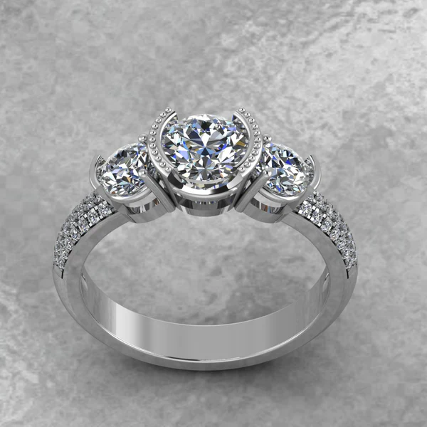 Round Moissanite Solitaire Diamond Vintage Engagement Ring, Moissanite Wedding Ring, Silver Moissanite Diamond Women Ring, Proposal Gold Ring For Her