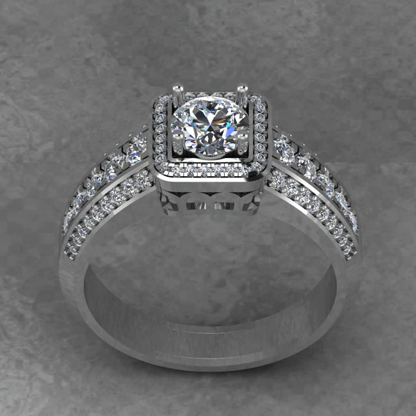 Round Moissanite Halo Diamond Vintage Engagement Ring, Moissanite Wedding Ring, Silver Moissanite Diamond Women Ring, Proposal Gold Ring For Her