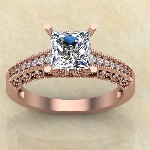 05_b8e884cb-8d3a-4e7d-b174-845bec01e25a_600x600 Princess Cut Moissanite Solitaire Diamond Vintage Engagement Ring, Moissanite Wedding Ring, Silver Moissanite Diamond Women Ring, Proposal Gold Ring For Her