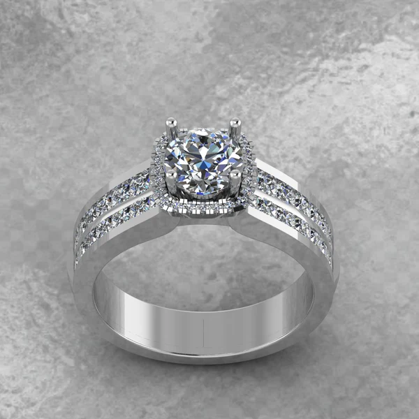 Round Moissanite Halo Diamond Vintage Engagement Ring, Moissanite Wedding Ring, Silver Moissanite Diamond Women Ring, Proposal Gold Ring For Her