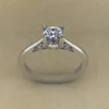 Round Cut Moissanite Solitaire Diamond Vintage Engagement Ring, Moissanite Wedding Ring, Silver Moissanite Diamond Women Ring, Proposal Gold Ring For Her