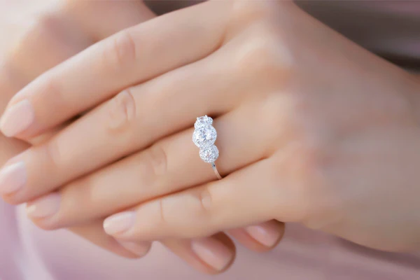 10_5d2c23f9-911d-4b63-adb0-05b066bdca6d_600x600 Round 3 Stone Moissanite Halo Diamond Engagement Ring, Sterling Silver Moissanite Diamond Wedding Ring For Bridal, 10K/14K Gold Anniversary Diamond Ring For Gift