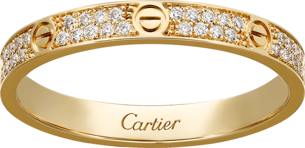 925 Sterling Silver Round Moissanite Diamond LOVE Unisex Ring, Fully Iced Gold Plated Men LOVE Pinky Ring, Round Moissanite Diamond Hip Hop Ring For Him