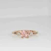 1_188eac24-000f-4749-b10c-76cb9f13a534_600x600 Morganite Engagement Ring | Dainty Morganite and Diamond Anniversary Ring | Round Diamond Bridal Promise Art Deco Ring | Luxury Unique Ring