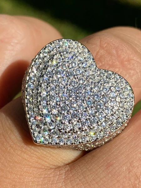 Moissanite Diamond Customized Men Diamond Ring, Sterling Silver Champion Men Ring For Birthday Gift, Gold Plated Diamond Ring, Men Ring